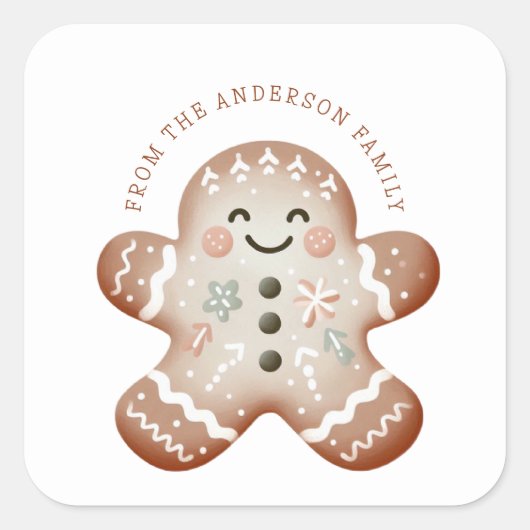 Gingerbread Man Sticker (Voorkant)
