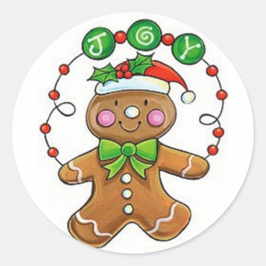 Gingerbread Man Sticker (Voorkant)