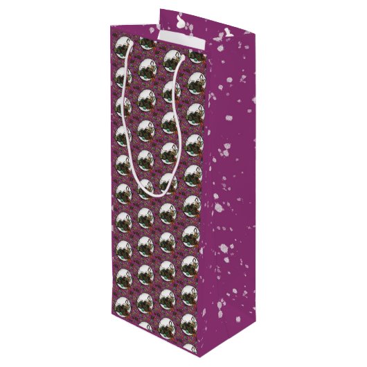 Gingerbread Man- Sugar Plum Wijn Cadeautas (Achterkant Gekanteld)