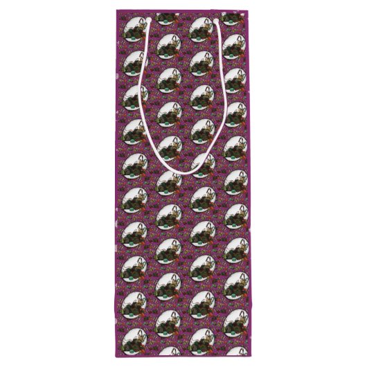 Gingerbread Man- Sugar Plum Wijn Cadeautas (Achterkant)