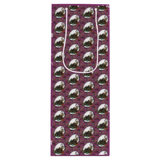 Gingerbread Man- Sugar Plum Wijn Cadeautas (Voorkant)