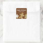 Gingerbread man suikerkoekje vakantie bruin label (Tas)