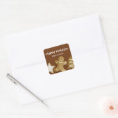 Gingerbread man suikerkoekje vakantie bruin label (Envelop)