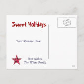 Gingerbread Man Sweet Feestdagen Foto Briefkaart (Achterkant)