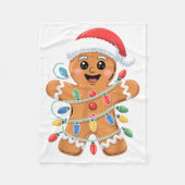 Gingerbread Man Tangled Christmas Lights  Fleece Deken (Voorkant)