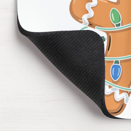 Gingerbread Man Tangled Christmas Lights  Muismat (Hoek)