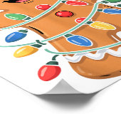 Gingerbread Man Tangled Christmas Lights  Poster (Hoek)
