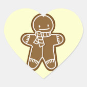 Gingerbread man tas hart sticker (Voorkant)