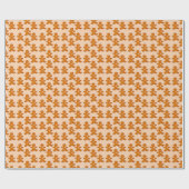 Gingerbread Man Traditionele Schattigee kerstvakan Cadeaupapier (Vlak)