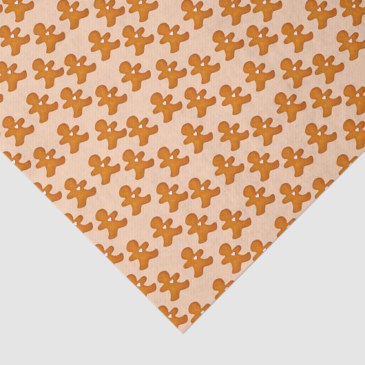 Gingerbread Man Traditionele Schattigee kerstvakan Tissuepapier (Detail)