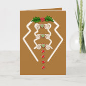 Gingerbread Man Tuxedo Feestdagen Kaart (Voorkant)
