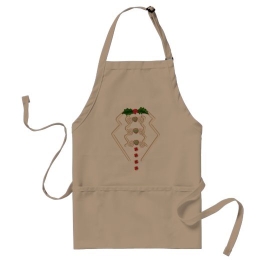 Gingerbread Man Tuxedo Standaard Schort (Voorkant)