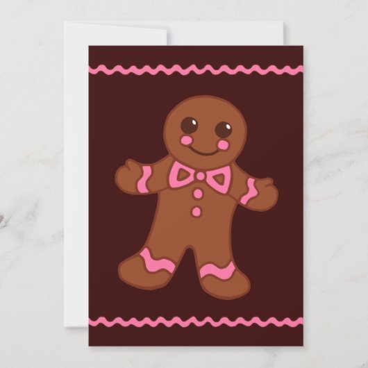 Gingerbread Man uitnodiging (Voorkant)