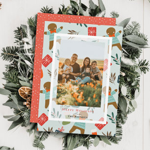 Gingerbread Man Vakantie Fotokaart Kaart