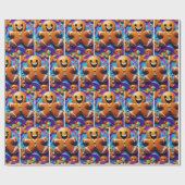 Gingerbread man vakantie inpakpapier (Vlak)