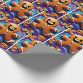 Gingerbread man vakantie inpakpapier (Hoek)