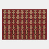 Gingerbread Man Vakantie Inpakpapier Vel (Voorkant)