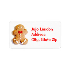 Gingerbread Man Vakantie Kerstkoekjes Etiket