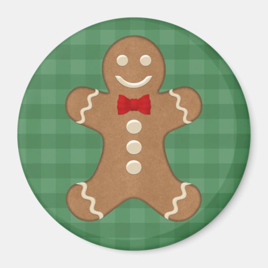 Gingerbread Man Vakantie Magneet (Voorkant)