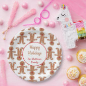 Gingerbread Man Vakantie Papieren Bordje (Feest)