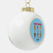 Gingerbread Man Verpleegster Pijnschaal Keramische Bal Ornament (Links)