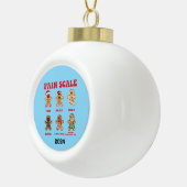 Gingerbread Man Verpleegster Pijnschaal Keramische Bal Ornament (Rechts)