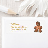 Gingerbread Man Verzendlabels Etiket (Insitu)