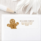 Gingerbread Man Verzendlabels Etiket (Insitu)