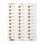 Gingerbread Man Verzendlabels Etiket (Full Sheet)