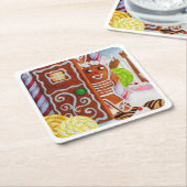 GINGERBREAD MAN Vierkante Papier Onderzetters (Schuin)