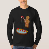 Gingerbread Man Vist met een gummy worm T-shirt (Voorkant)