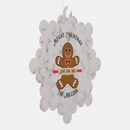 Gingerbread Man Voedsel Gift Papier Ornament Gift  (Rechts)