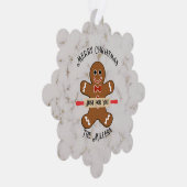 Gingerbread Man Voedsel Gift Papier Ornament Gift  Kaart (Rechts)