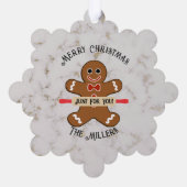 Gingerbread Man Voedsel Gift Papier Ornament Gift  Kaart (Achterkant)