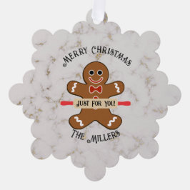 Gingerbread Man Voedsel Gift Papier Ornament Gift Kaart