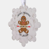 Gingerbread Man Voedsel Gift Papier Ornament Gift  Kaart (Links)