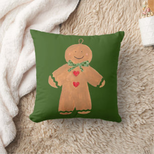 Gingerbread man Vrolijk Kerstmis Nostalgisch Feest Kussen