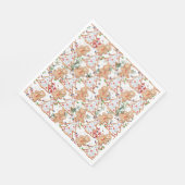 Gingerbread man, vrouw en kerstboom servet (Hoek)