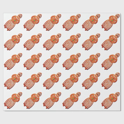 Gingerbread man vrouw koekje oma cadeaupapier (Vlak)