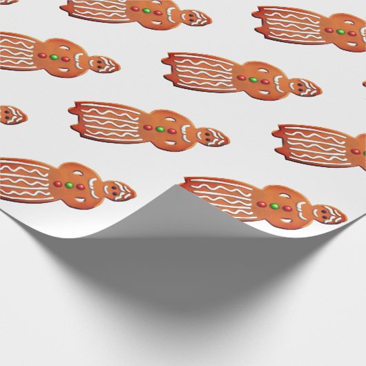 Gingerbread man vrouw koekje oma cadeaupapier (Hoek)