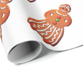 Gingerbread man vrouw koekje oma cadeaupapier (Rol Hoek)