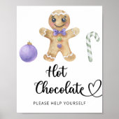 Gingerbread man - Warme chocolade bar Poster (Voorkant)