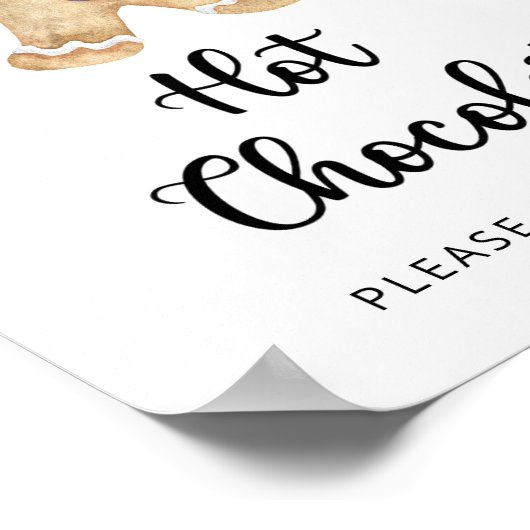 Gingerbread man - Warme chocoladereep Poster (Hoek)