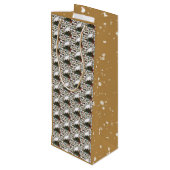 Gingerbread Man Wijn Cadeautas (Achterkant Gekanteld)