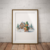 Gingerbread Man Winter Avontuur Poster