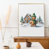 Gingerbread Man Winter Avontuur Poster