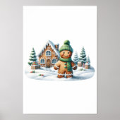 Gingerbread Man Winter Avontuur Poster (Voorkant)