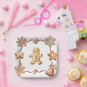 Gingerbread Man | Winter Christmas Plates Papieren Bordje (Feest)