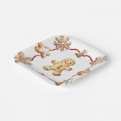 Gingerbread Man | Winter Christmas Plates Papieren Bordje (Gebogen)