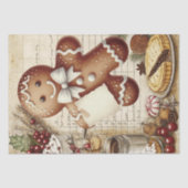 Gingerbread Man Winter Christmas Tissue Paper Tissuepapier (Voorkant)